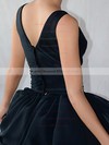 Scoop Neck A-line Knee-length Chiffon Elastic Woven Satin Sashes / Ribbons Bridesmaid Dresses #DOB02017493