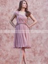 One Shoulder A-line Short/Mini Chiffon Ruffles Bridesmaid Dresses #DOB02017657