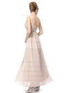 V-neck Empire Ankle-length Chiffon Sashes / Ribbons Bridesmaid Dresses #DOB02017689