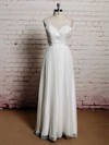 Scoop Neck Princess Floor-length Chiffon Appliques Lace Wedding Dresses #DOB00021226