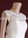 Scoop Neck Trumpet/Mermaid Watteau Train Lace Tulle Appliques Lace Wedding Dresses #DOB00021371