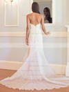 Sweetheart Trumpet/Mermaid Chapel Train Lace Chiffon Elastic Woven Satin Sashes / Ribbons Wedding Dresses #DOB00021347