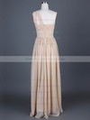 One Shoulder A-line Floor-length Chiffon Ruffles Bridesmaid Dresses #DOB01012386