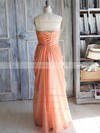 Different Chiffon with Flower(s) Sweetheart Lace-up Orange Bridesmaid Dress #DOB01012392