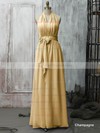A-line Lavender Chiffon with Ruffles Informal Halter Bridesmaid Dress #DOB01012399
