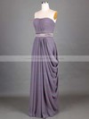 Exclusive Chiffon Sashes/Ribbons Strapless Grape A-line Bridesmaid Dresses #DOB01012417