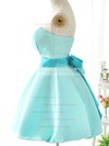 Strapless Blue Satin with Sashes/Ribbons Original Short/Mini Bridesmaid Dresses #DOB01012419