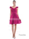 Designer Sweetheart Chiffon Ruffles Short/Mini Watermelon Bridesmaid Dress #DOB01012426