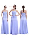 Lilac Chiffon Ruffles Elegant One Shoulder A-line Bridesmaid Dress #DOB01012431