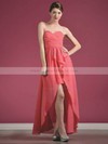 Sweetheart A-line Asymmetrical Chiffon Ruffles Bridesmaid Dresses #DOB01012435