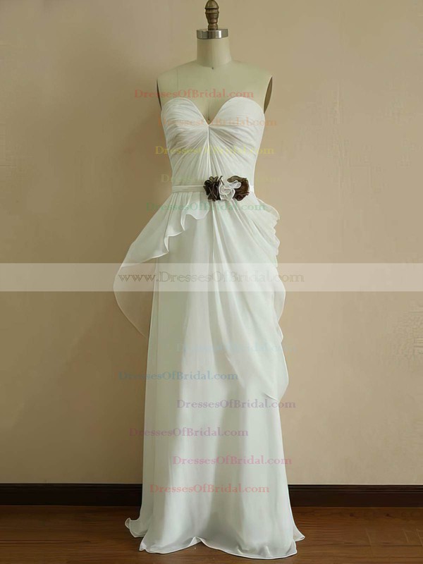 Sweetheart Princess Floor-length Chiffon Ruffles Bridesmaid Dresses #DOB01012453