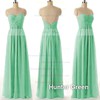 Top V-neck Chiffon Tulle with Beading Blue Floor-length Bridesmaid Dresses #DOB01012460
