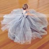 Top A-line Silver Tulle with Bow Square Neckline Flower Girl Dresses #DOB01031798