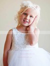 Princess Ruffles Lace Tulle Popular Ankle-length White Flower Girl Dress #DOB01031809