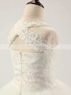 Ivory Square Neckline Lace Tulle Floor-length Cheap Flower Girl Dress #DOB01031810