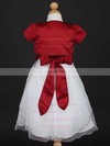 Gorgeous Floor-length Satin Tulle with Flower(s) Ball Gown Flower Girl Dress #DOB01031838