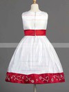 Multi Colours Satin Bow Scoop Neck Nicest Knee-length Flower Girl Dress #DOB01031839