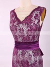 V-neck Lace with Sashes/Ribbons Sheath/Column Latest Mother of the Bride Dress #DOB01021577