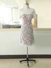 Inexpensive Short Sleeve Scoop Neck Multi Colours Lace Sheath/Column Mother of the Bride Dress #DOB01021584