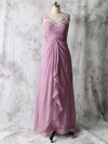 V-neck Chiffon Tulle with Appliques A-line Beautiful Mother of the Bride Dresses #DOB01021586