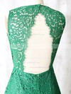 Scoop Neck Gorgeous Open Back Green Lace Short/Mini Mother of the Bride Dress #DOB01021615