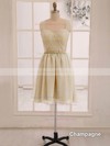 Discount Knee-length Ruffles Open Back Chiffon Sweetheart Bridesmaid Dress #DOB01012473