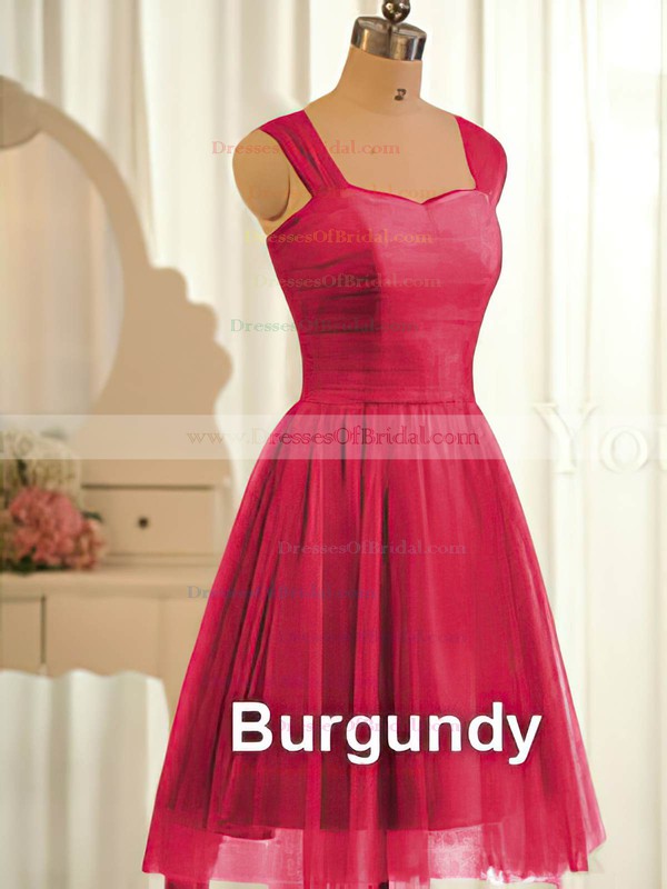 Orange Tulle Ruffles Sweetheart Online Knee-length Bridesmaid Dresses #DOB01012504