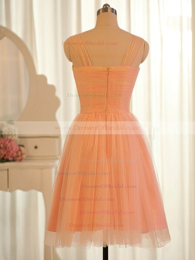 Orange Tulle Ruffles Sweetheart Online Knee-length Bridesmaid Dresses #DOB01012504