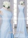 Lavender Chiffon One Shoulder Ruffles Sheath/Column Bridesmaid Dress #DOB01012522