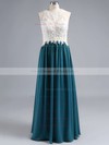 Amazing Multi Colours Chiffon Tulle Appliques Lace Scoop Neck Open Back Bridesmaid Dress #DOB01012529
