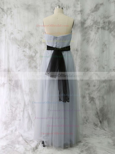 Ladies Sweetheart Tulle Sashes/Ribbons A-line Bridesmaid Dress #DOB01012530