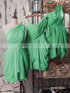Popular One Shoulder Ruffles Sheath/Column Watermelon Chiffon Bridesmaid Dresses #DOB01012540