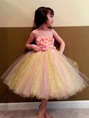 Ball Gown Bow Multi Colours Tulle Detachable Straps Flower Girl Dress #DOB01031855