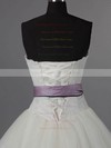 Sweetheart Ball Gown Sweep Train Tulle Sashes/Ribbons Wedding Dresses #DOB00011115