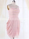 Good Sweetheart Pleats Chiffon Short/Mini Pink Bridesmaid Dresses #DOB01012135
