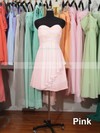 Sweetheart Knee-length Watermelon Chiffon Ruffles Gorgeous Bridesmaid Dress #DOB01012179