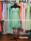 Sweetheart Knee-length Watermelon Chiffon Ruffles Gorgeous Bridesmaid Dress #DOB01012179