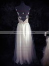 Sweetheart A-line Floor-length Tulle Appliques Lace Wedding Dresses #DOB00021436