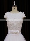 Ivory Princess Tulle Appliques Lace Cap Straps Scoop Neck Wedding Dresses #DOB00021745