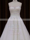 Best Sweetheart Appliques Lace Ivory Tulle A-line Wedding Dress #DOB00021855