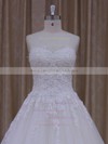Sweetheart Appliques Lace Ivory Tulle Floor-length Top Wedding Dress #DOB00021778