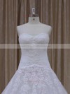 Tulle Court Train Appliques Lace Nice Sweetheart Ivory Wedding Dresses #DOB00021844
