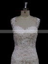 Inexpensive Ivory Satin Tulle Appliques Lace Trumpet/Mermaid Sweetheart Wedding Dresses #DOB00021935