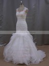 Discount Trumpet/Mermaid Appliques Lace Ivory Tulle Sweetheart Wedding Dress #DOB00021993