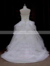 Ivory Princess Tulle Ruffles Lace-up Ladies Sweetheart Wedding Dresses #DOB00022095