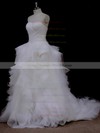 Ivory Princess Tulle Ruffles Lace-up Ladies Sweetheart Wedding Dresses #DOB00022095
