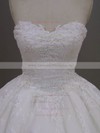 Wholesale Cathedral Train Ivory Lace Appliques Ball Gown Wedding Dresses #DOB00022096