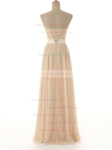 Promotion A-line Chiffon Criss Cross Sweetheart Long Bridesmaid Dress #DOB01012742