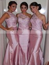 One Shoulder Taffeta with Lace Sexy Trumpet/Mermaid Bridesmaid Dresses #DOB01012750