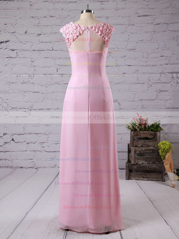 Scoop Neck Perfect Chiffon with Appliques Lace A-line Bridesmaid Dresses #DOB01012757